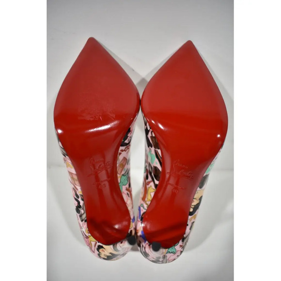 Christian Louboutin Hot Chick 100 Pink Patent Leather Bored Red Heel Pump 40 - Picture 12 of 12